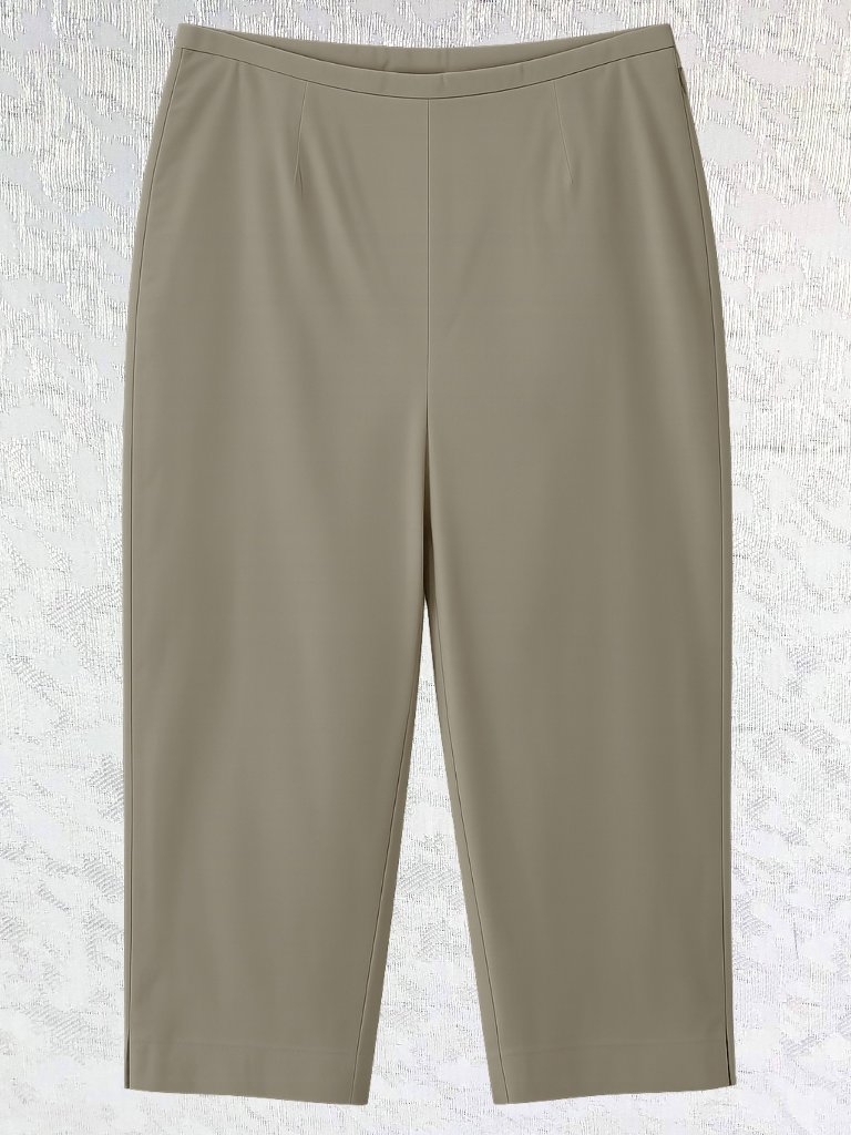 Casual Corner Annex Khaki Cotton Blend Stretch Capri Cropped Pants Size 6